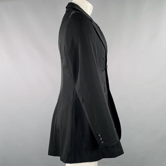 COMME des GARCONS HOMME PLUS 2022 Size S Black Wool Notch Lapel Jacket - Picture 4 of 9